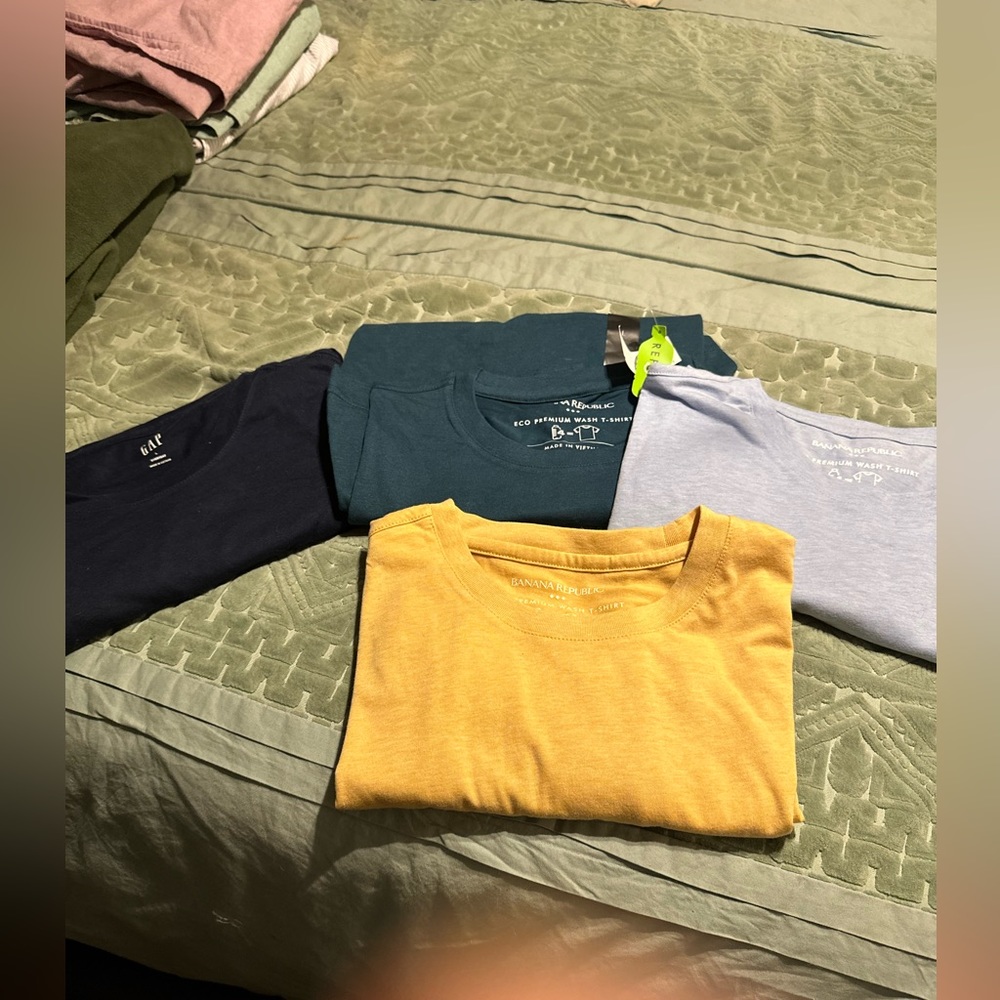 Banana Republic T-shirts and one Gap T-shirt.